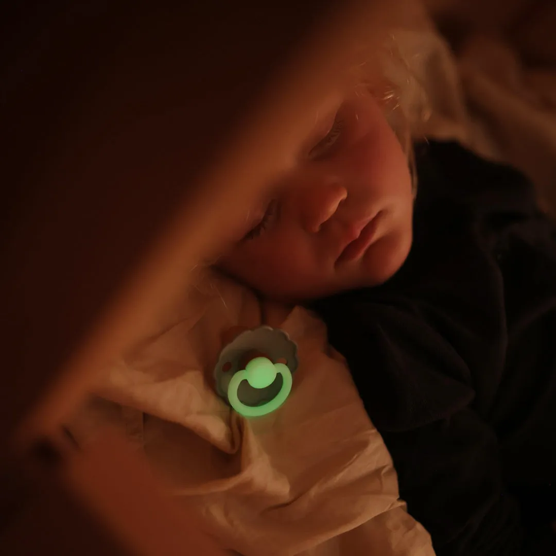 FRIGG Daisy NIGHT Duo Pacifier | French Grey   Portobello