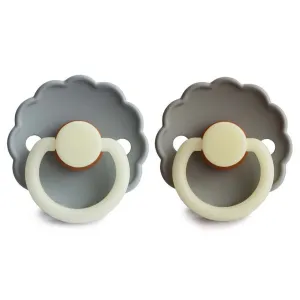 FRIGG Daisy NIGHT Duo Pacifier | French Grey   Portobello