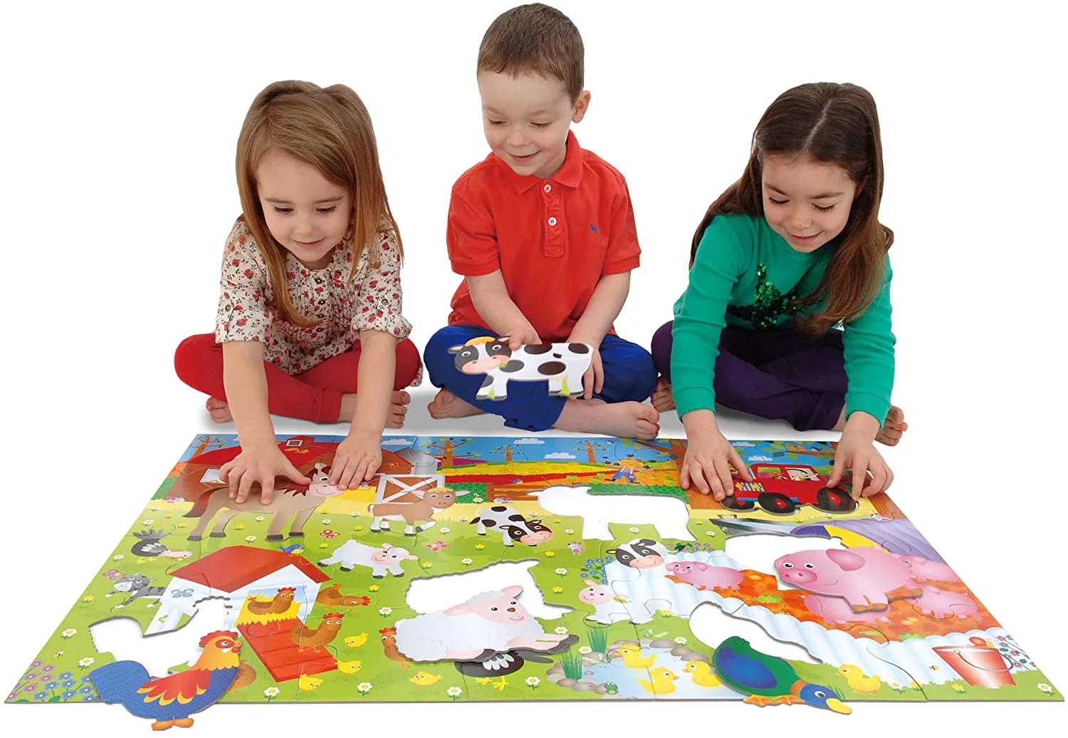 GALT 0857 Giant Floor Puzzles - Farm Wise - Kids Toys