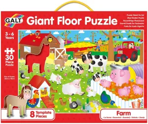 GALT 0857 Giant Floor Puzzles - Farm Wise - Kids Toys