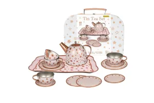 Gold Star Tin Tea Set -  in Suitcase