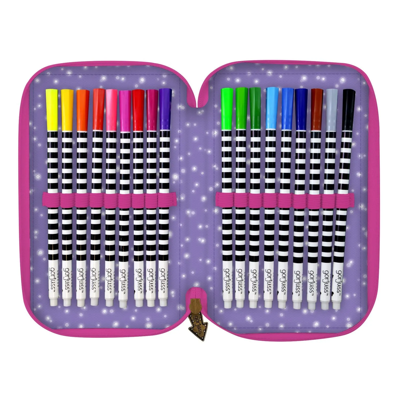 Gorjuss Triple Zip Filled Pencil Case