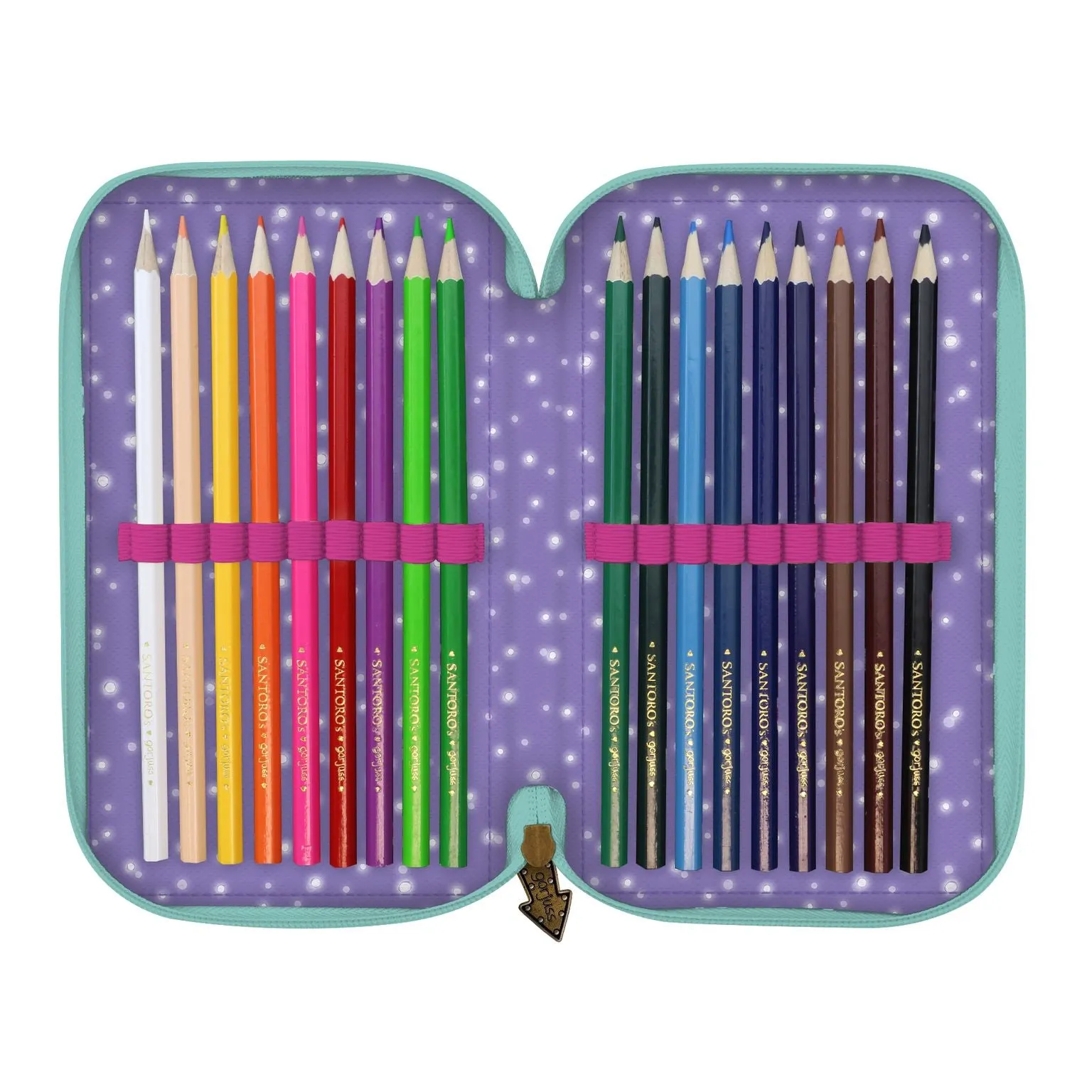 Gorjuss Triple Zip Filled Pencil Case