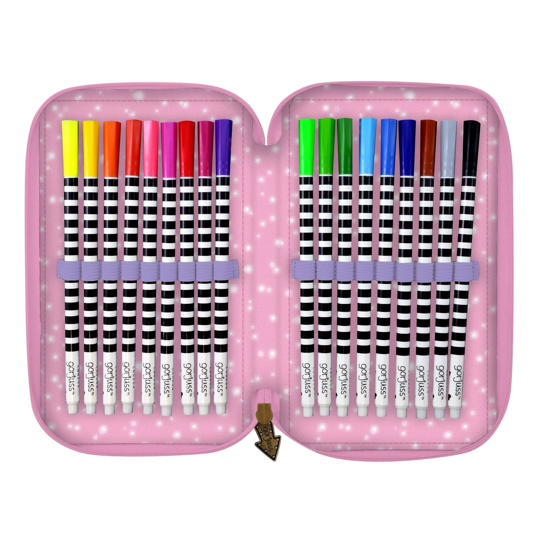 Gorjuss Triple Zip Filled Pencil Case