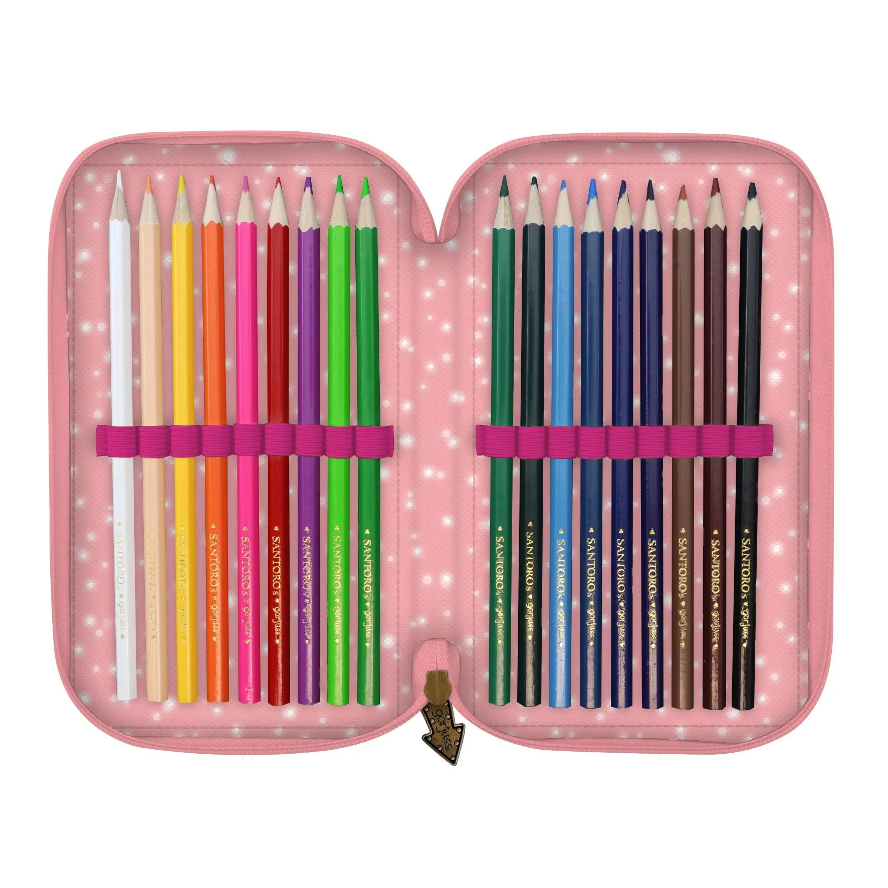 Gorjuss Triple Zip Filled Pencil Case