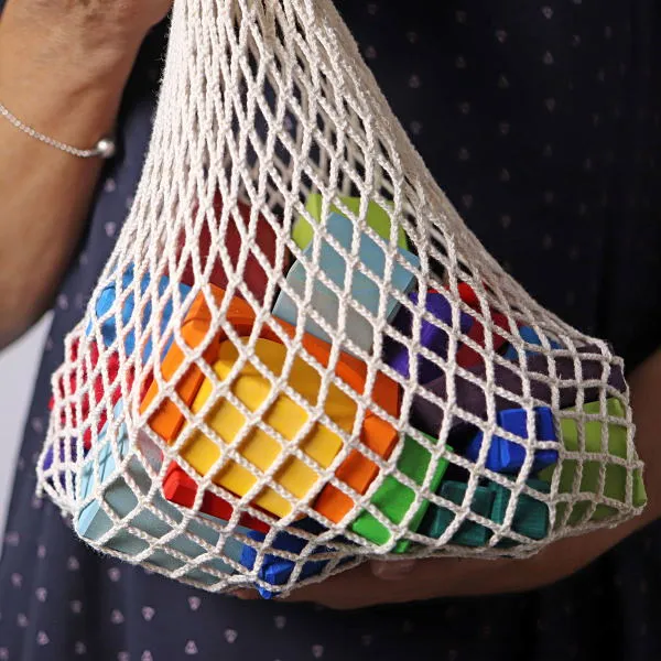 Grimm's | Geometric Blocks | Coloured 30 Pieces