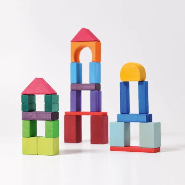 Grimm's | Geometric Blocks | Coloured 30 Pieces