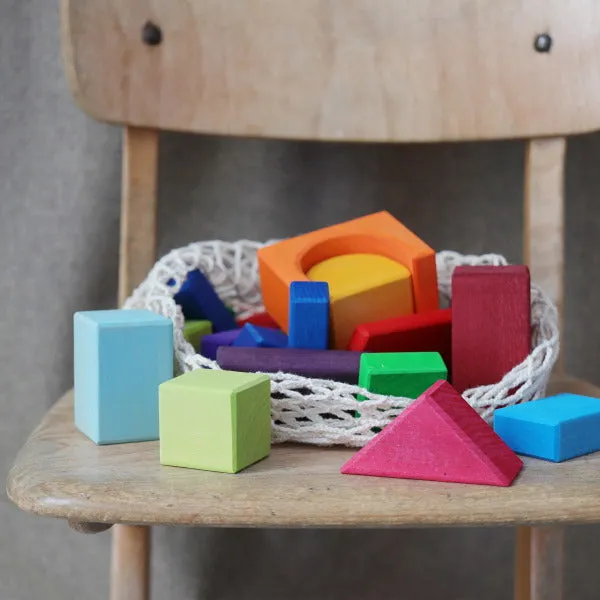 Grimm's | Geometric Blocks | Coloured 30 Pieces