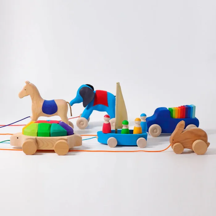 Grimm's | Rainbow Turtle Pull Along