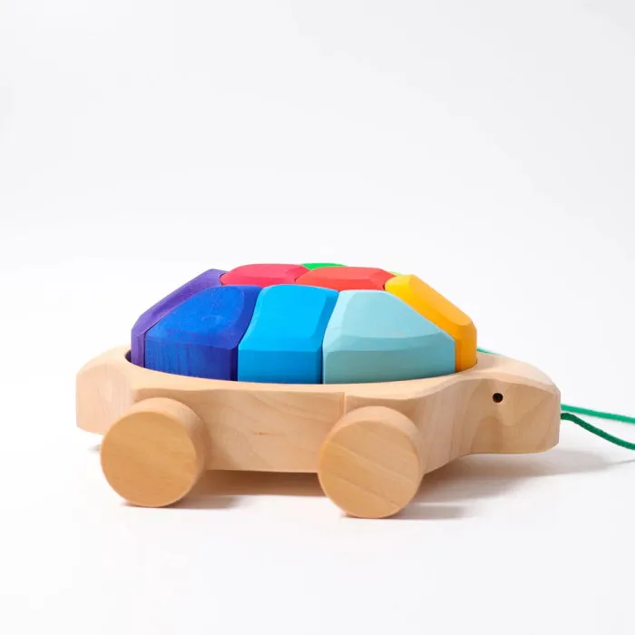 Grimm's | Rainbow Turtle Pull Along