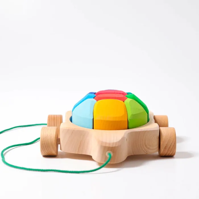 Grimm's | Rainbow Turtle Pull Along
