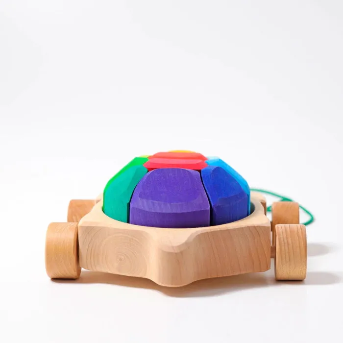 Grimm's | Rainbow Turtle Pull Along