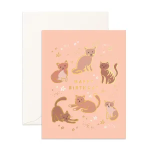 Happy Birthday Cats Greeting Card