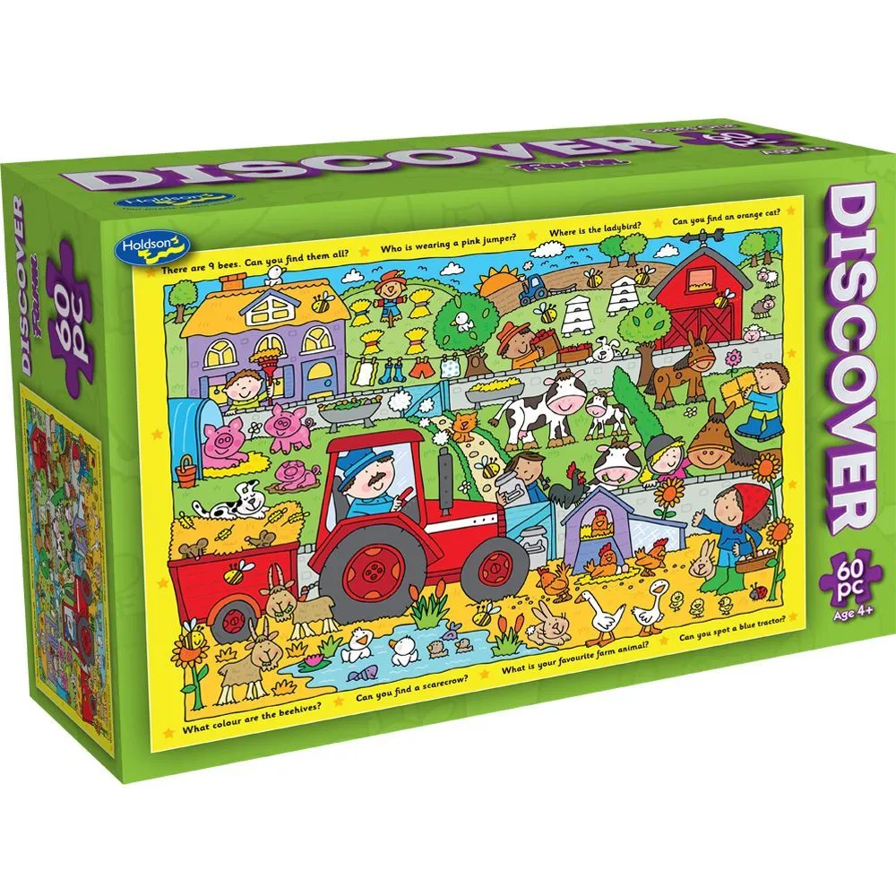 Holdsons Discover Series 1 60 Piece Boxed Puzzle Farm