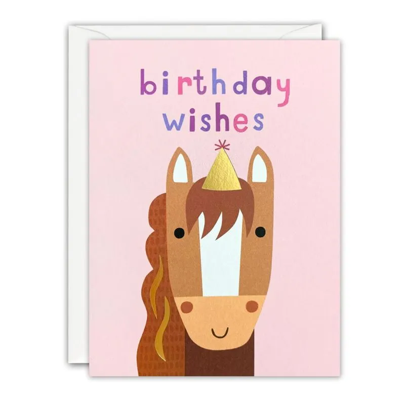 Horse Happy Birthday Card Mini