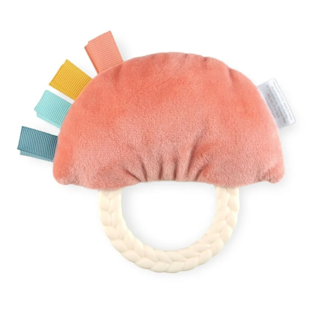 Itzy Ritzy Rattle Pal Plush Rattle With Teether | Rainbow