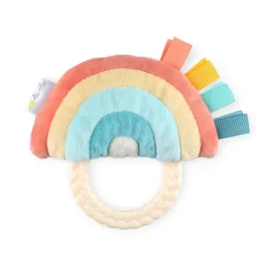 Itzy Ritzy Rattle Pal Plush Rattle With Teether | Rainbow