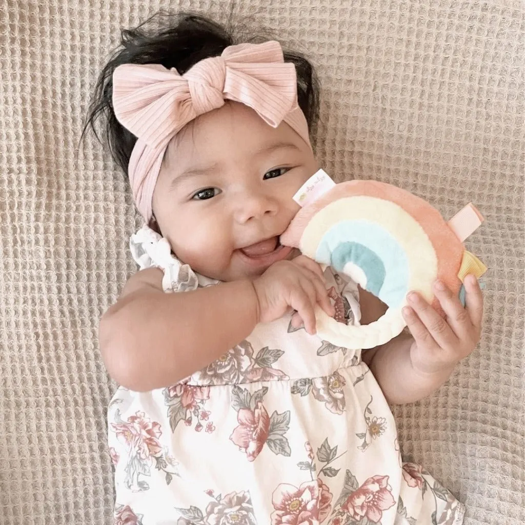 Itzy Ritzy Rattle Pal Plush Rattle With Teether | Rainbow
