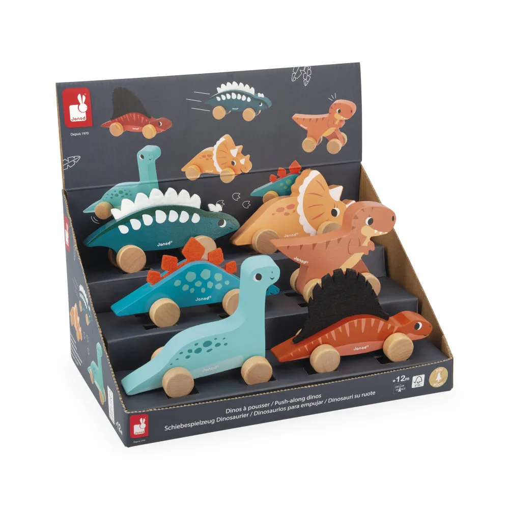 Janod Dino - Push-Along Dinos (1pc)