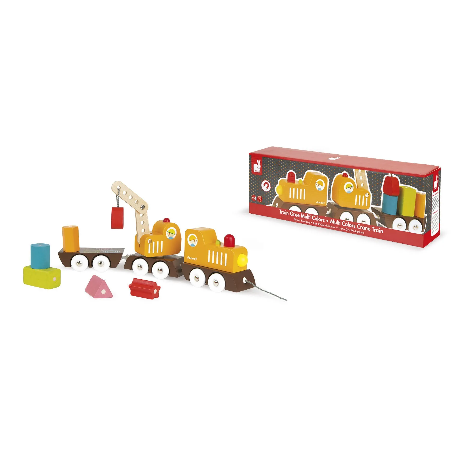 Janod Multi Colors Crane Train