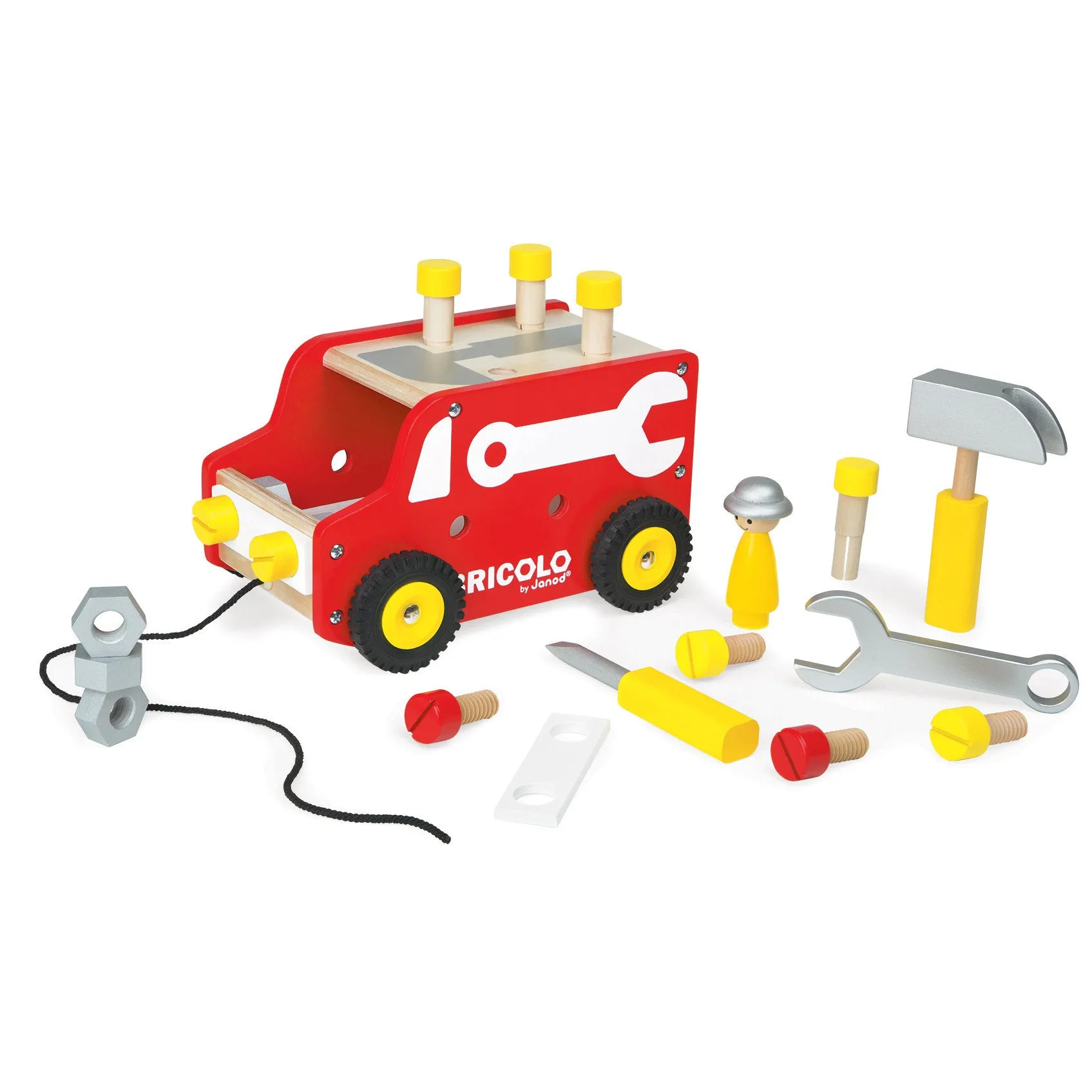 Janod Redmaster DIY Wooden Truck