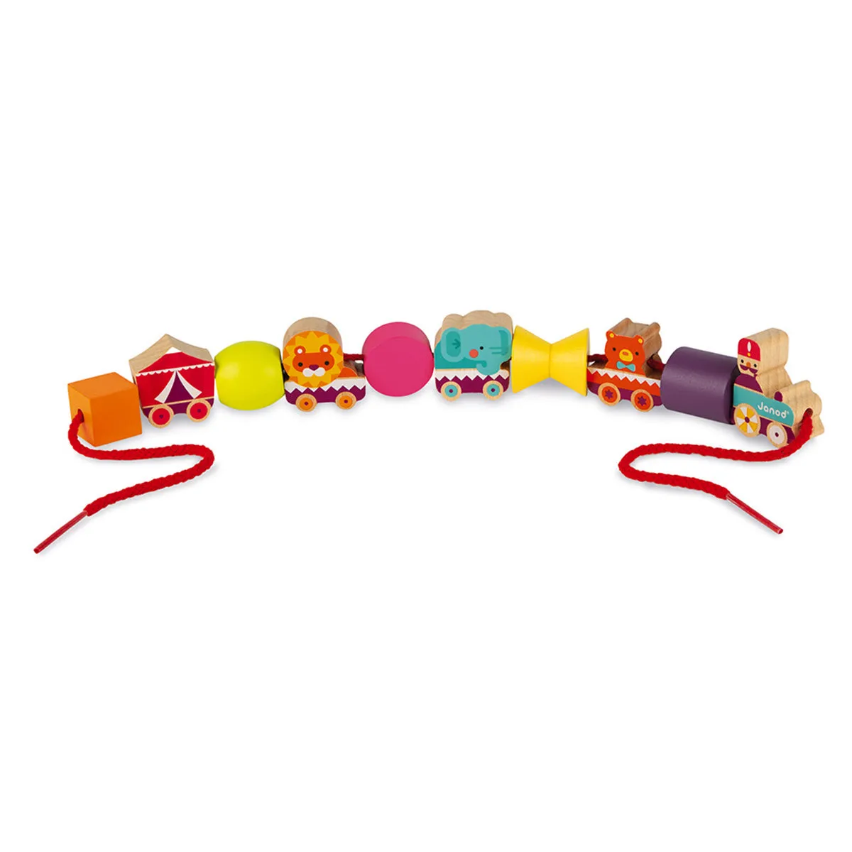 Janod Stringable Circus-Themed Beads