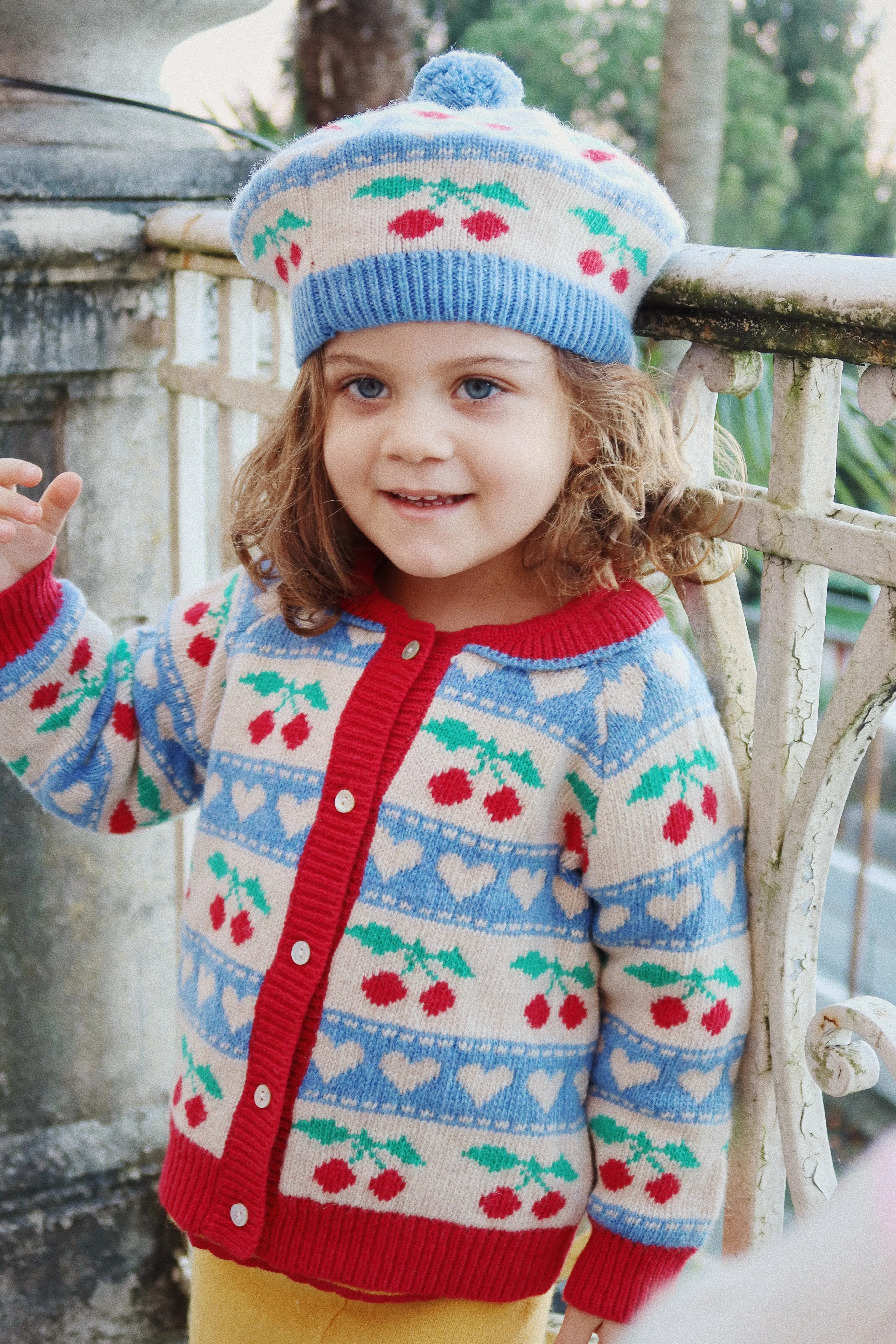 Konges Sløjd Belou Beret | Cherry Stripe Blue