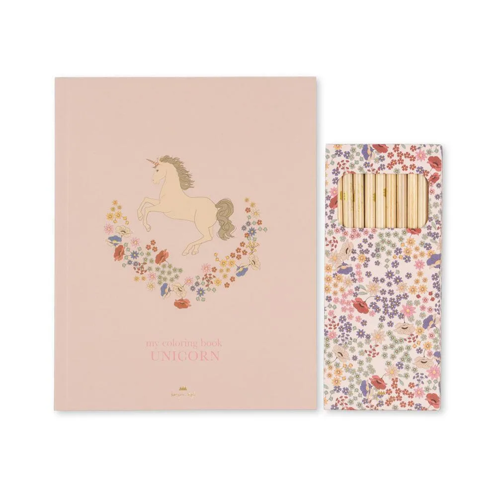 Konges Sløjd Colouring Book   Pencils UNICORN