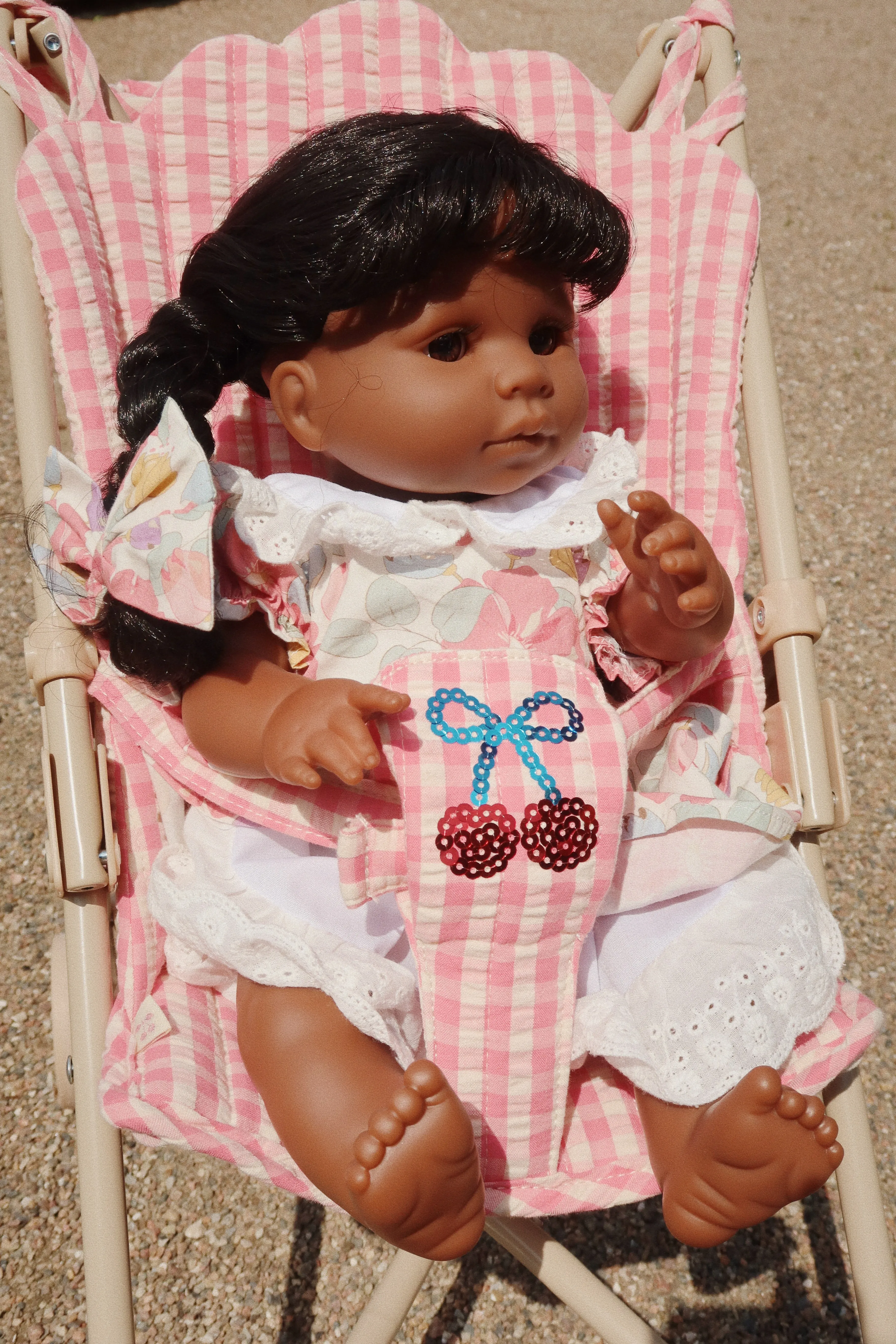 Konges Sløjd Doll Stroller | Cheeky Bubblegum Check