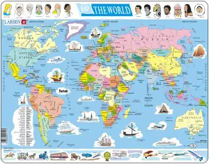 Larsen Political Map Of The World Frame Tray Puzzle