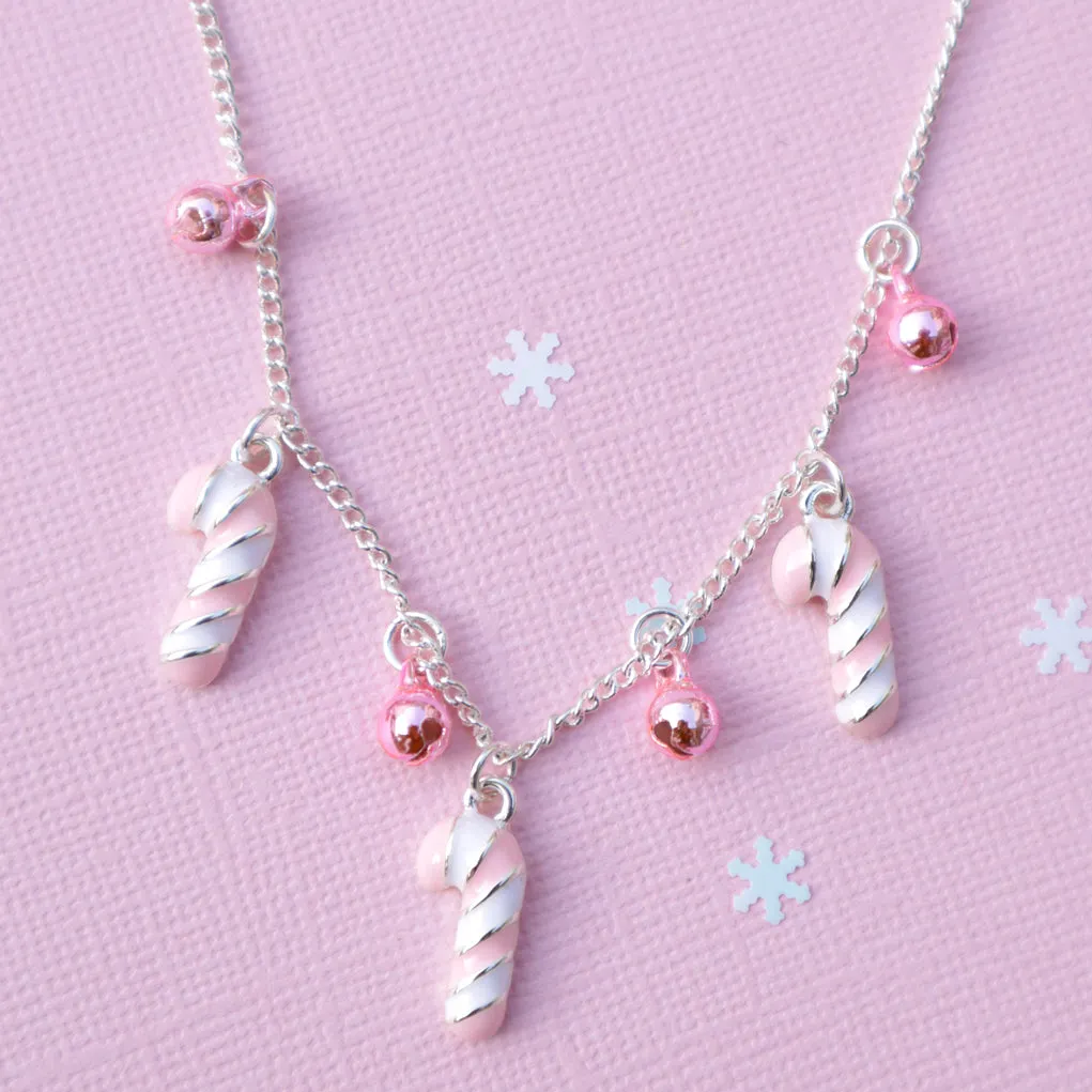 Lauren Hinkley Christmas Necklace | Candy Cane Bells