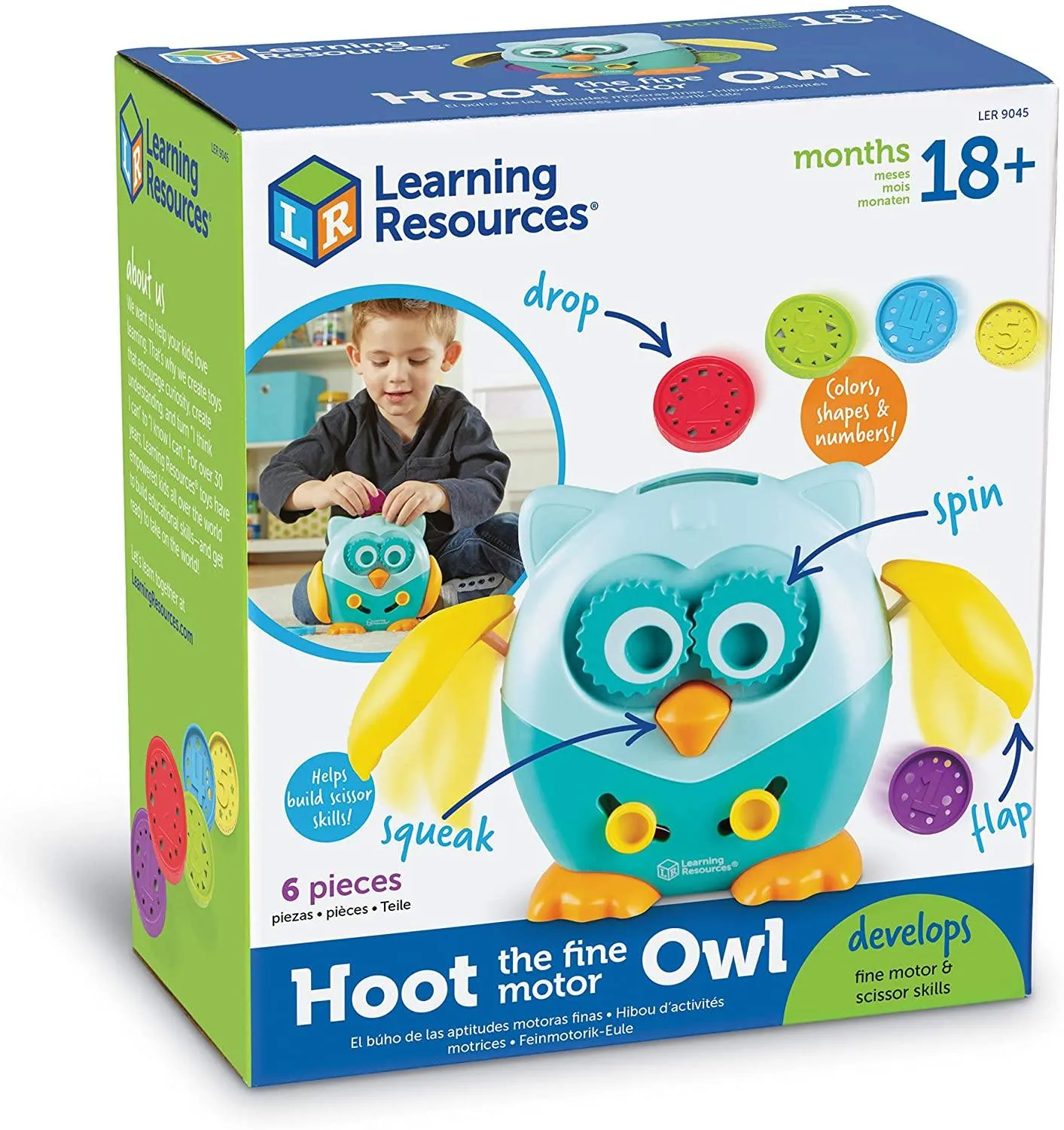 Learning Resources LER9045 Hoot The Fine Motor Owl