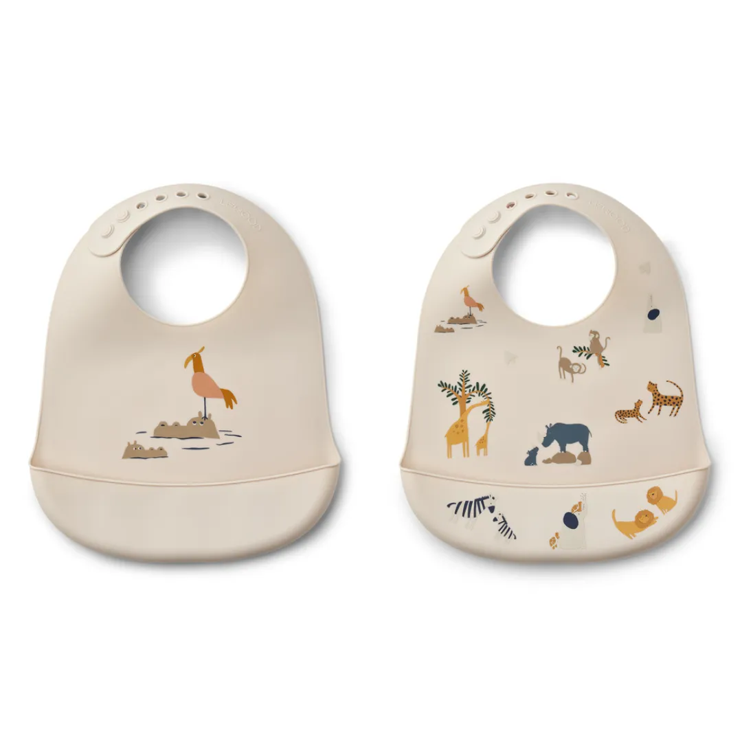 Liewood Tilda Silicone Bib - 2 Pack - All Together