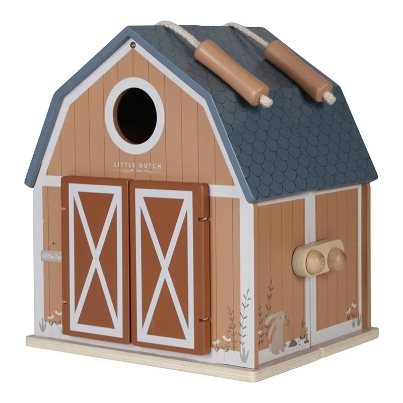 Little Dutch: Wooden Dolls House Play Barn with Figures - Little Farm