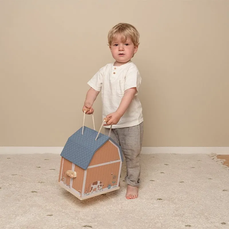Little Dutch: Wooden Dolls House Play Barn with Figures - Little Farm