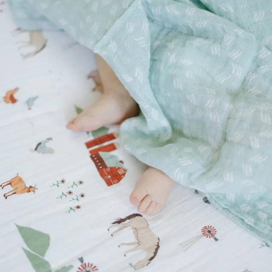 Little Unicorn 3pk Cotton Muslin Swaddle | Farmyard