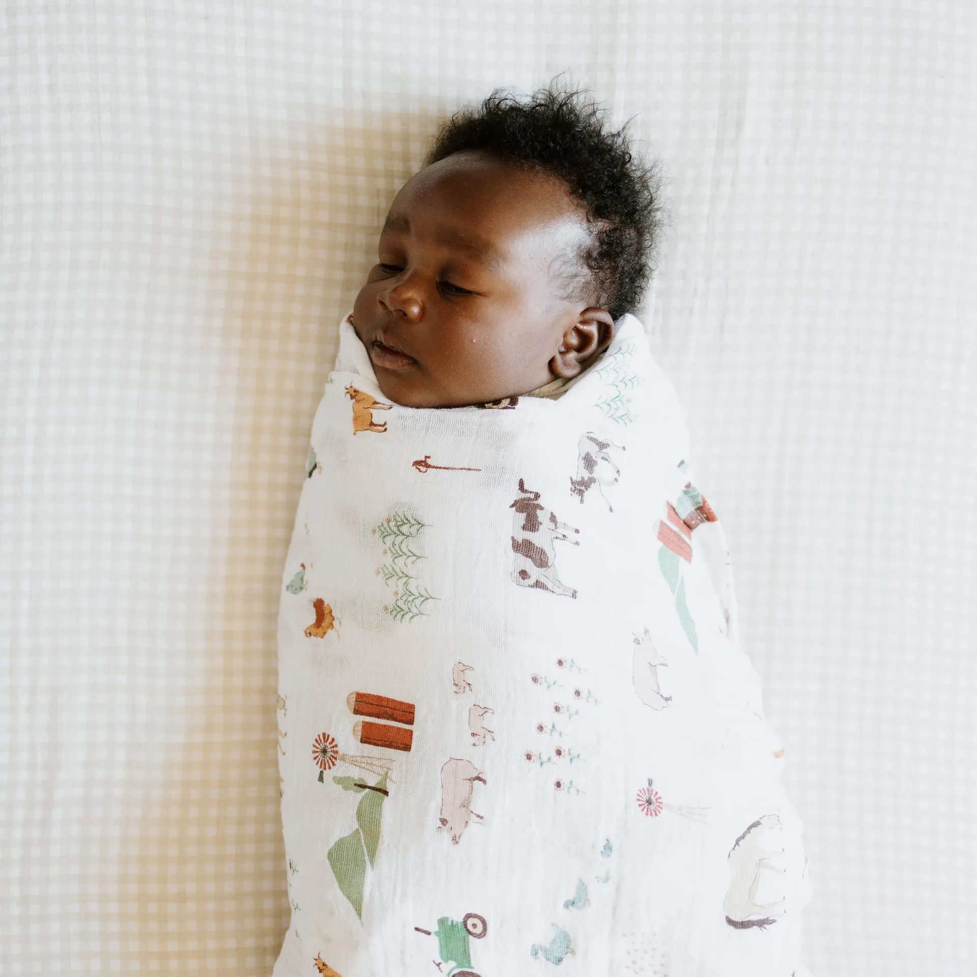 Little Unicorn 3pk Cotton Muslin Swaddle | Farmyard