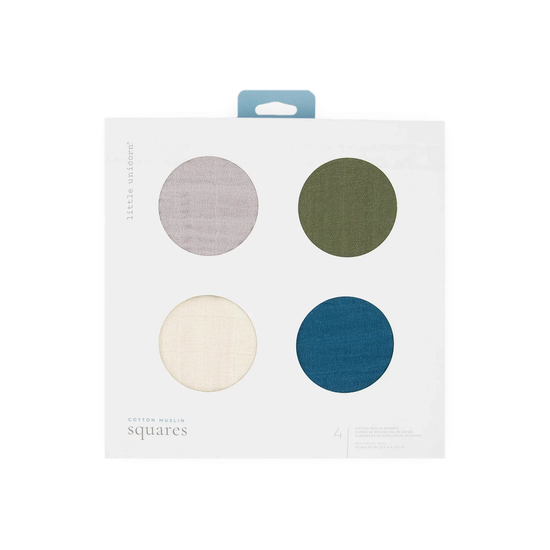 Little Unicorn Cotton Muslin Squares - 4 Pack | Fern
