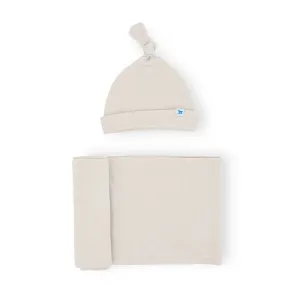 Little Unicorn Stretch Knit Hat & Swaddle Set | Pebble