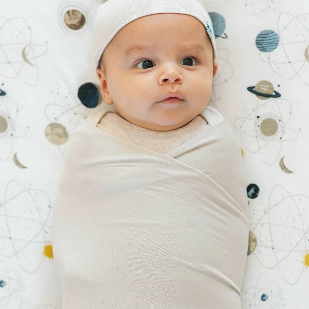 Little Unicorn Stretch Knit Hat & Swaddle Set | Pebble