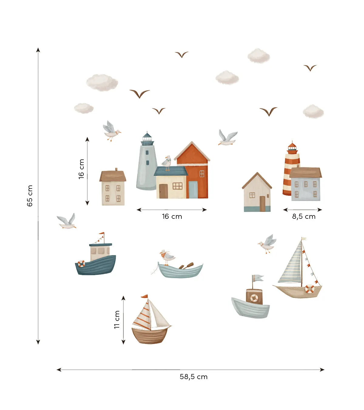 LOTÁN | Wall Decals Marine Village