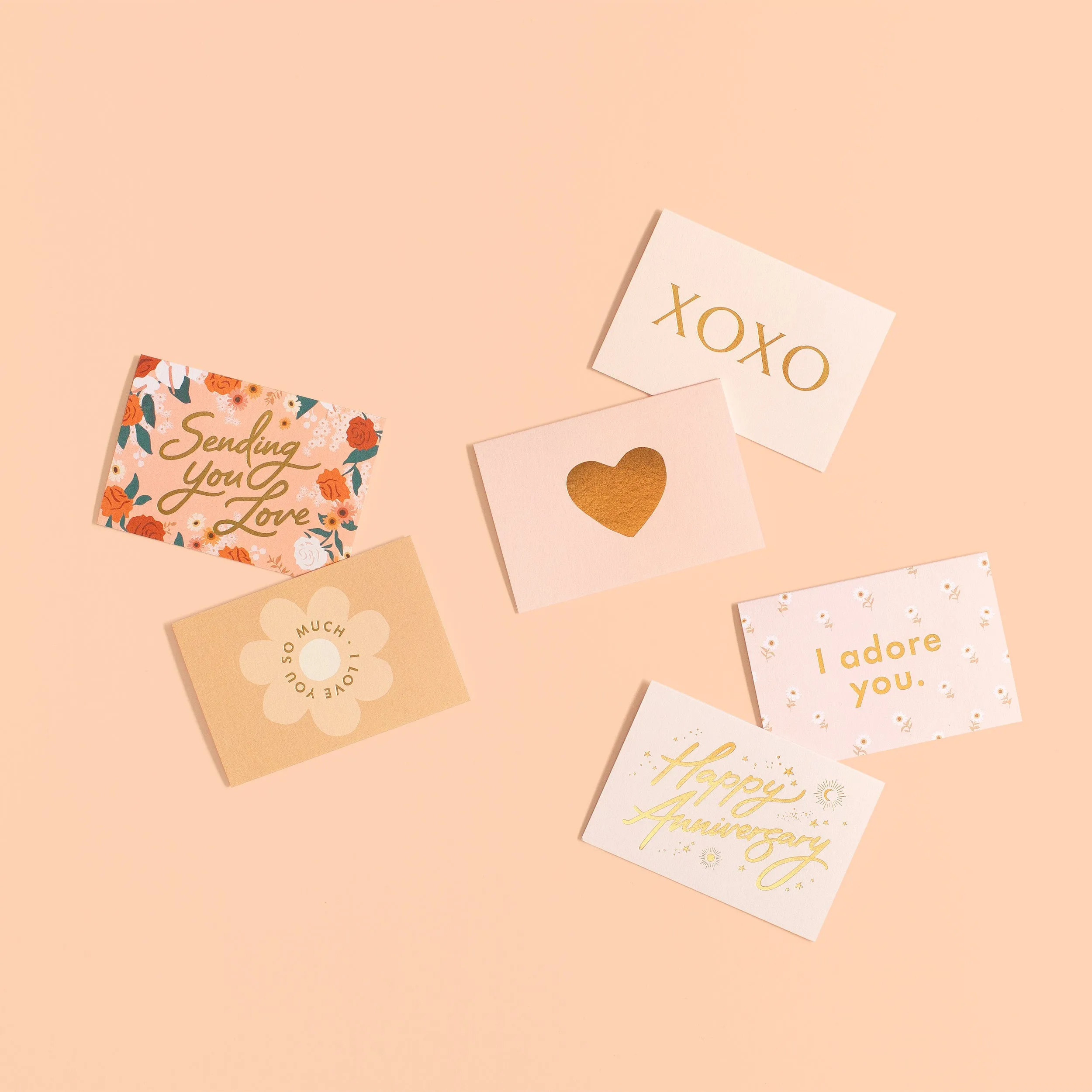 Love You Flower Mini Greeting Card