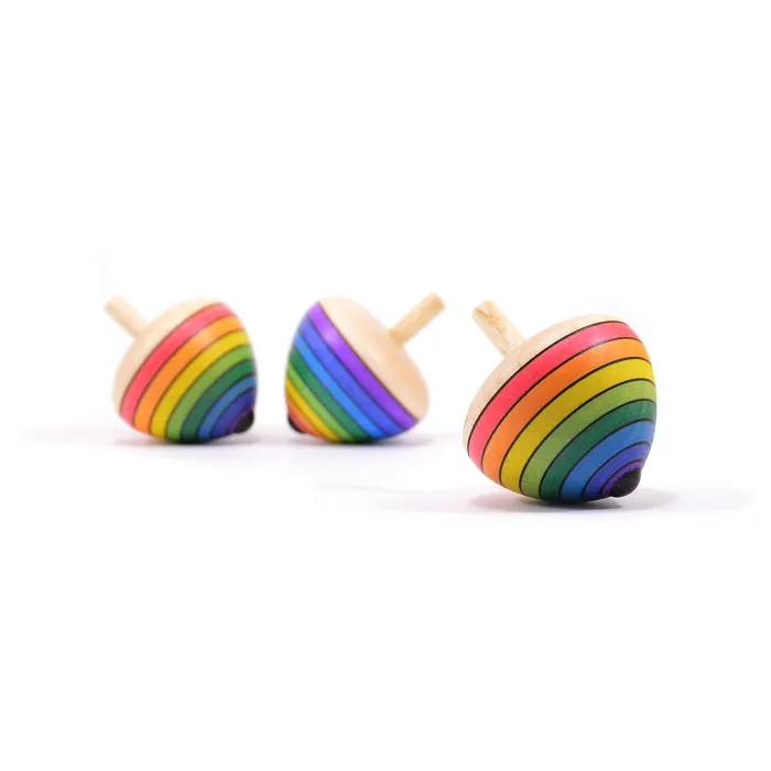 Mader | Rainbow Egg Spinning Top | Top Red Bottom Purple (Level 4)