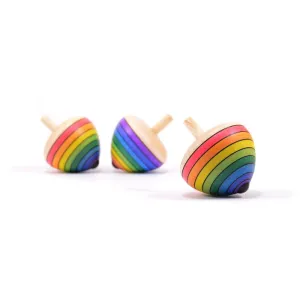 Mader | Rainbow Egg Spinning Top | Top Red Bottom Purple (Level 4)