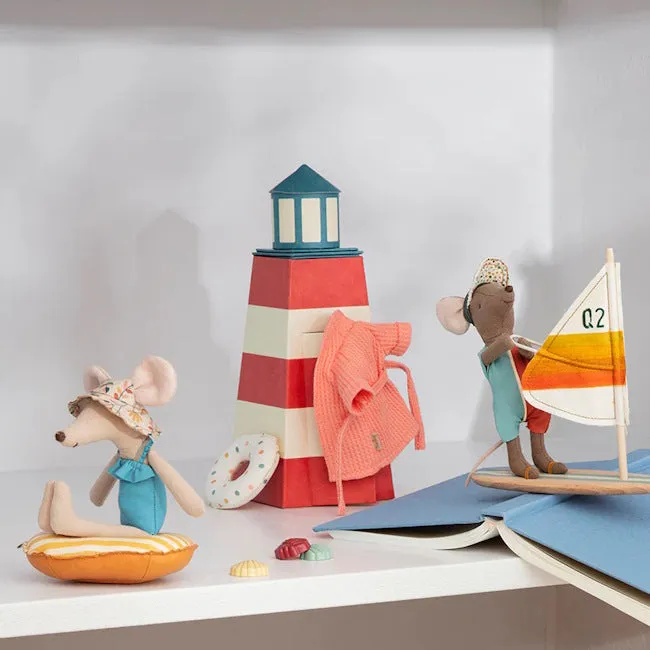 Maileg | Bathrobe Mouse Coral