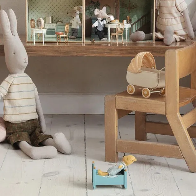 Maileg | Cradle Baby Mouse Blue