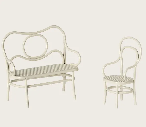 Maileg Furniture MOUSE - Café Set - Off White
