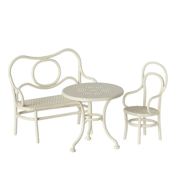 Maileg Furniture MOUSE - Café Set - Off White