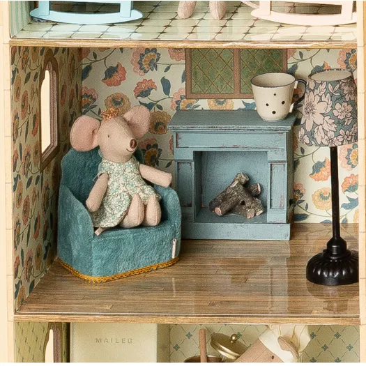 Maileg Furniture MOUSE - Fireplace Vintage Blue