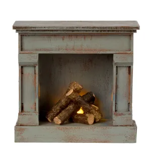 Maileg Furniture MOUSE - Fireplace Vintage Blue